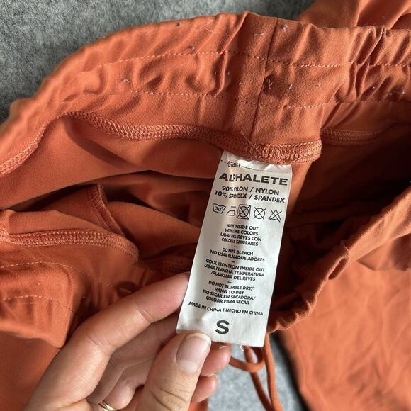 Alphalete Pants Womens Small Burnt Orange Premium V2 Joggers - Picture 4 of 8